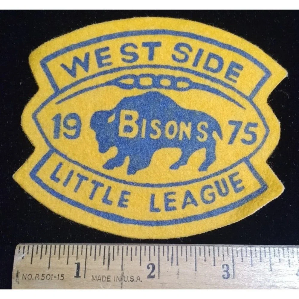 WEST SIDE BISONS 1975 LITTLE LEAGUE BASEBALL Patch
